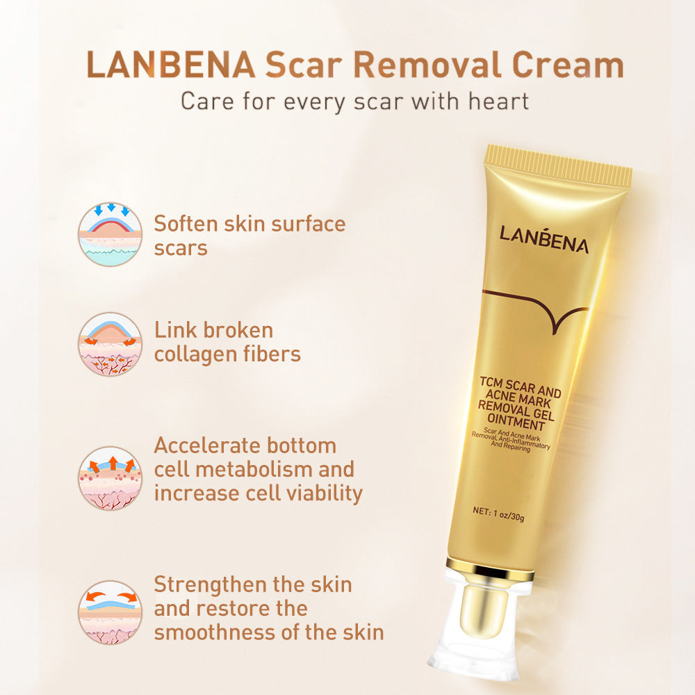 “Before and after acne scar fading 8 weeks — TCM scar cream”