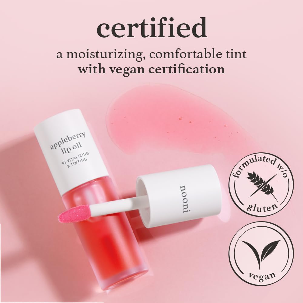 NOONI Korean Vegan Lip Oil - Appleberry | Lip Stain