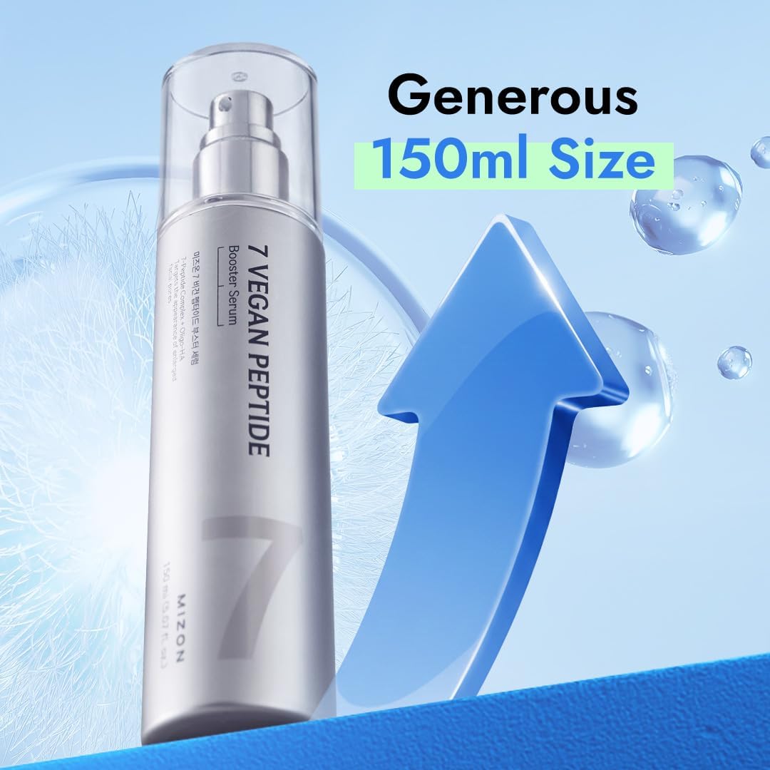 7 Vegan Peptide Booster Serum - Glass Skin & Pore Minimizing Serum - 150ml