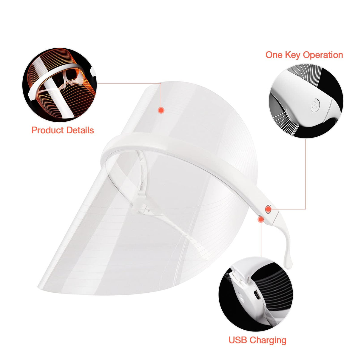 7 Colour LED Face Mask - Anti-Aging, Acne & Glowing Skin