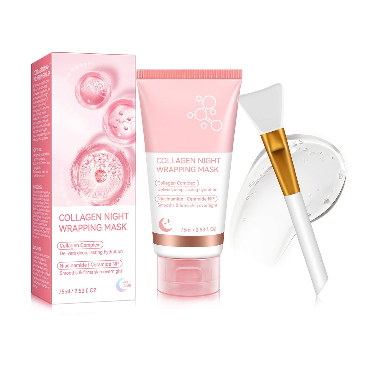 Collagen Night Face Mask + Brush