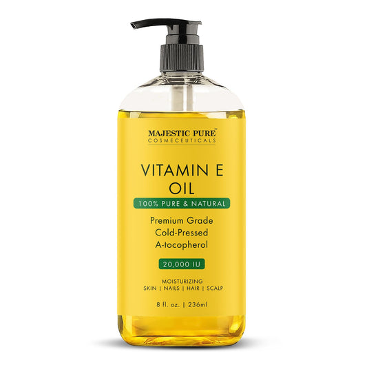 MAJESTIC PURE Vitamin E Oil | 100% Pure and Natural Cold Pressed Vitamin E oil for Skin, Scars