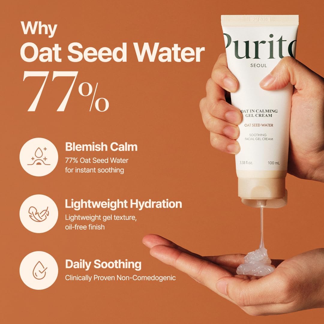 Oat Calming Gel Cream - For Blemish & Acne Prone Sensitive Skin, 100mL