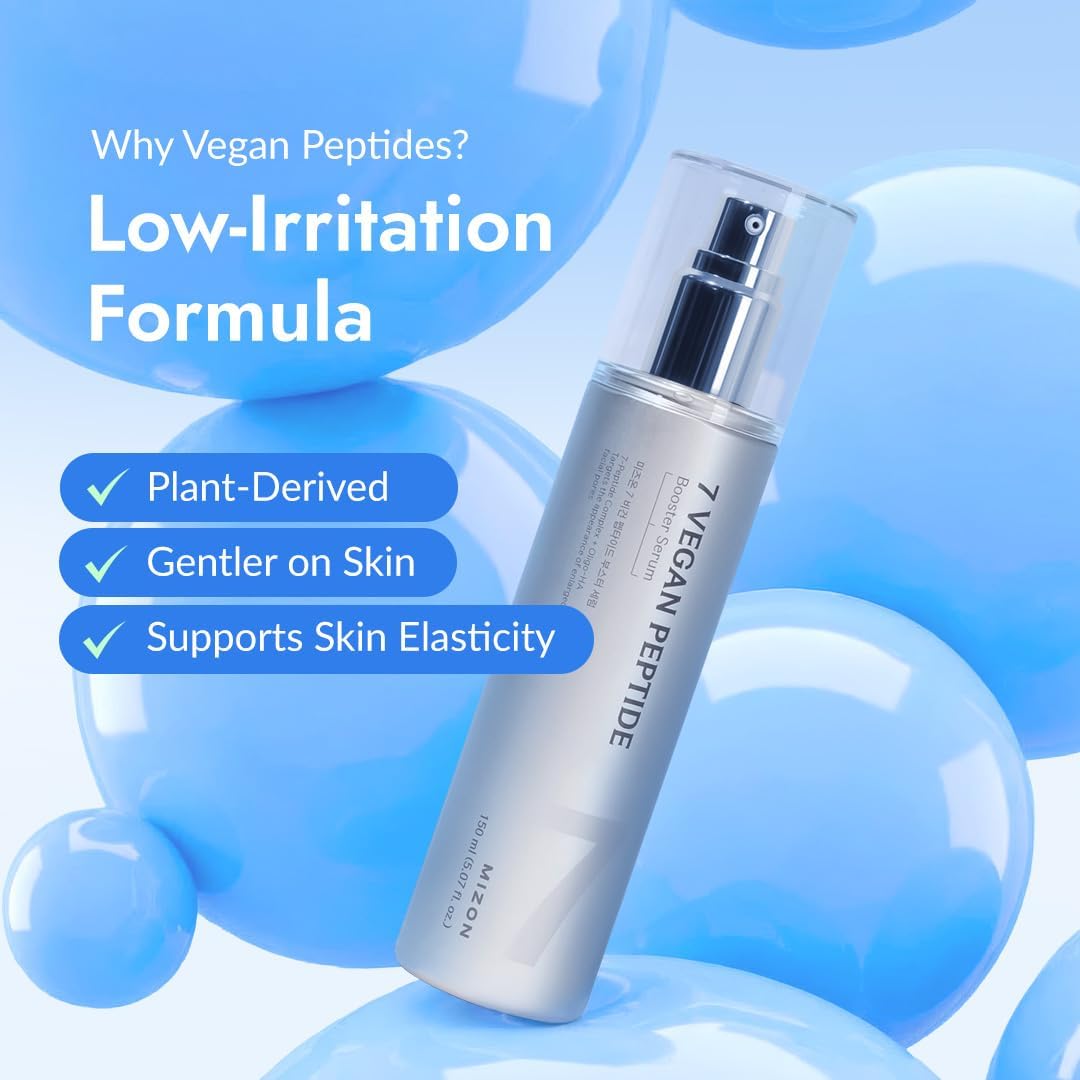 7 Vegan Peptide Booster Serum - Glass Skin & Pore Minimizing Serum - 150ml