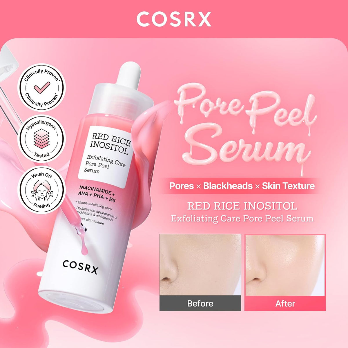 Red Rice Serum - Wide Pores & Skin Texture - 80ml