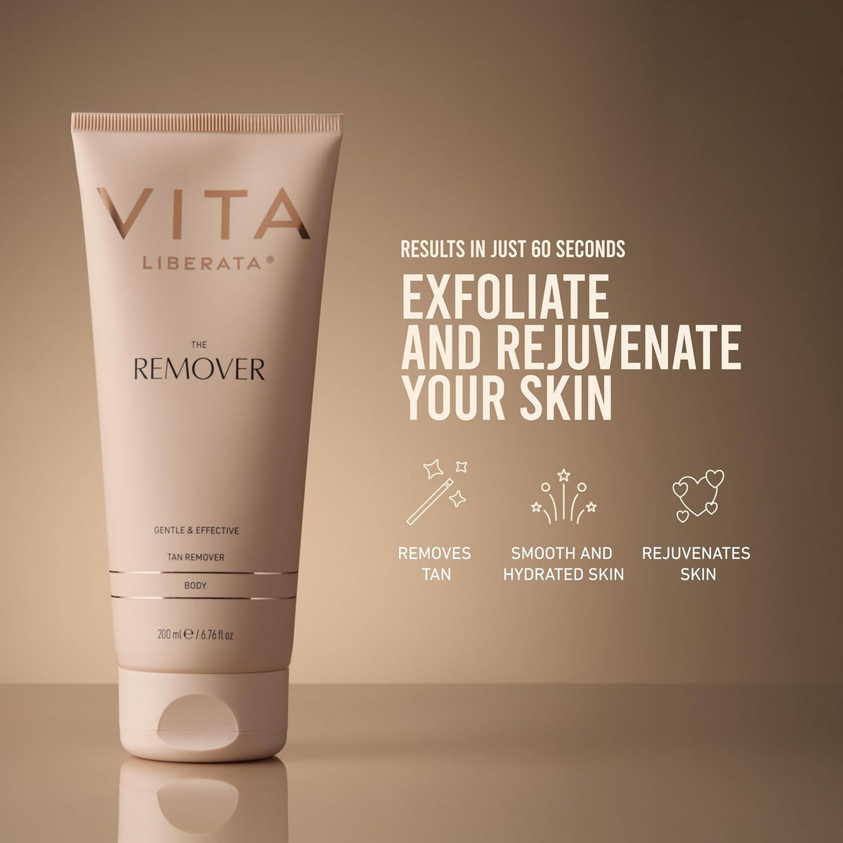 VITA LIBERATA - Gentle Fake Tan Remover | Charcoal Cleanse | Vegan 200ml