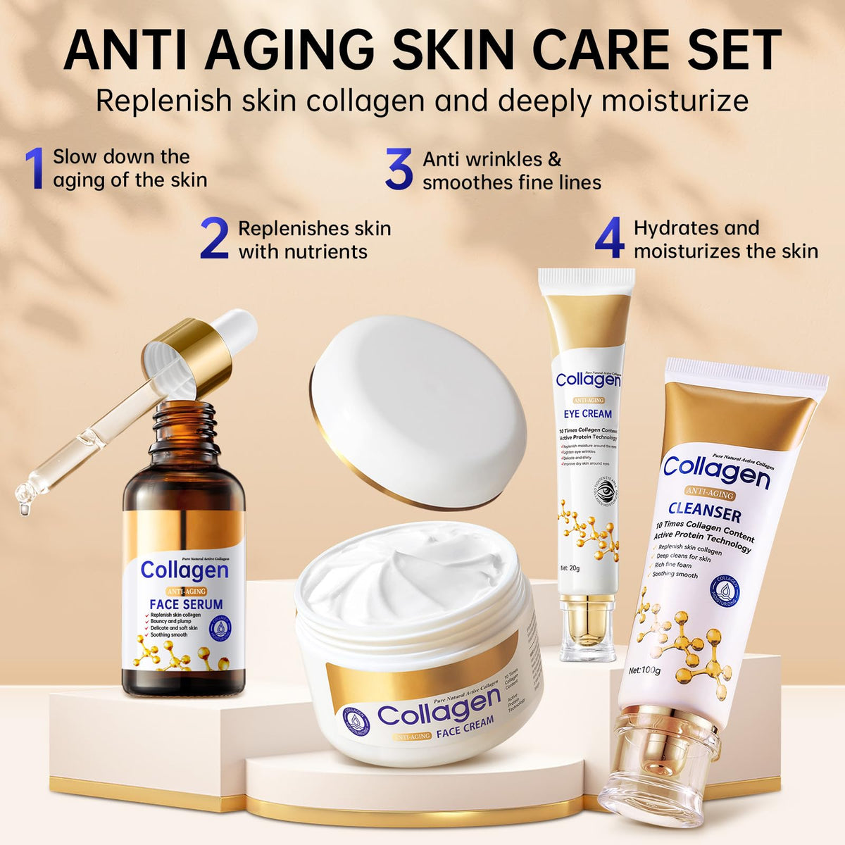 Rose Gold Collagen Glow 7-in-1 Hydrating Gift Set