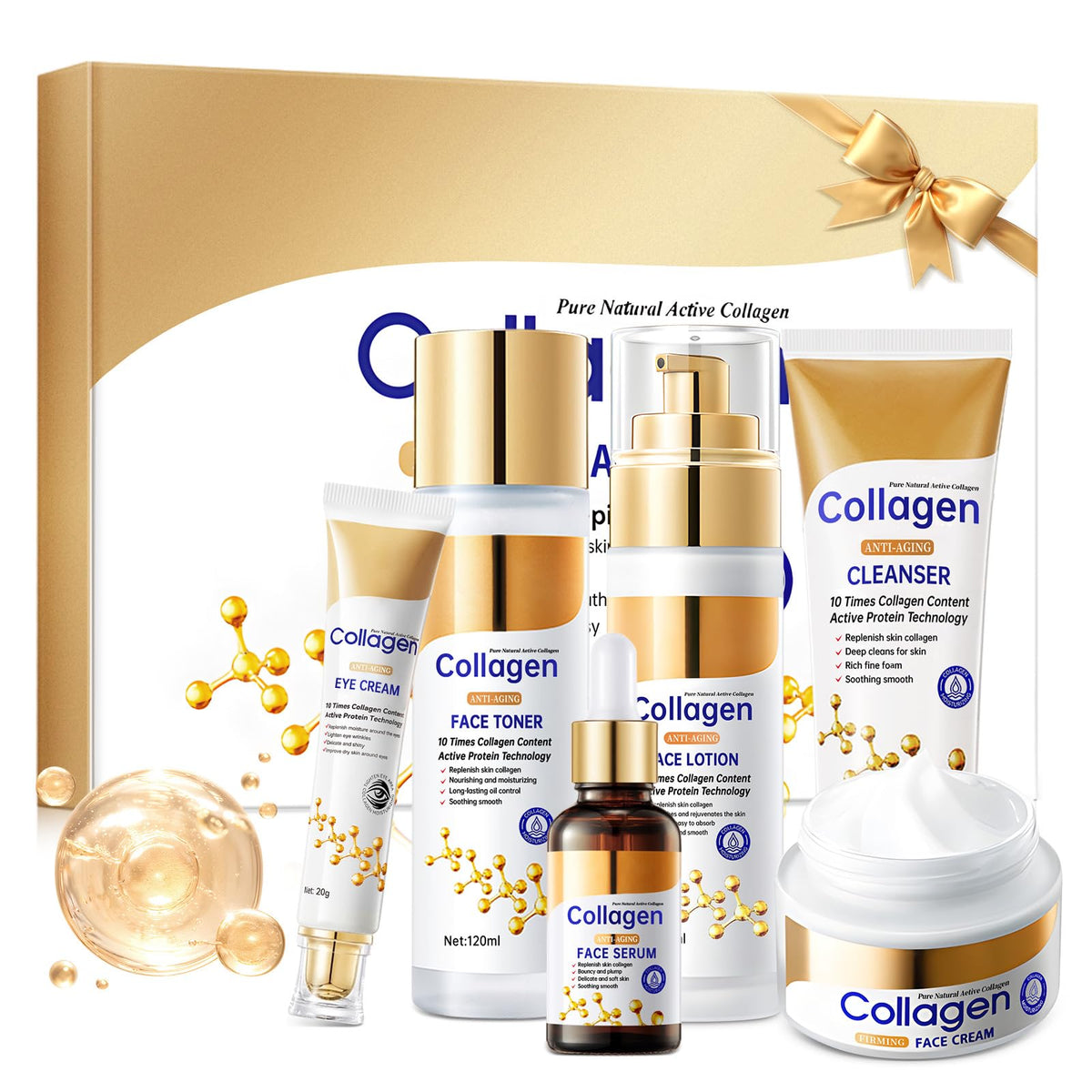 Rose Gold Collagen Glow 7-in-1 Hydrating Gift Set