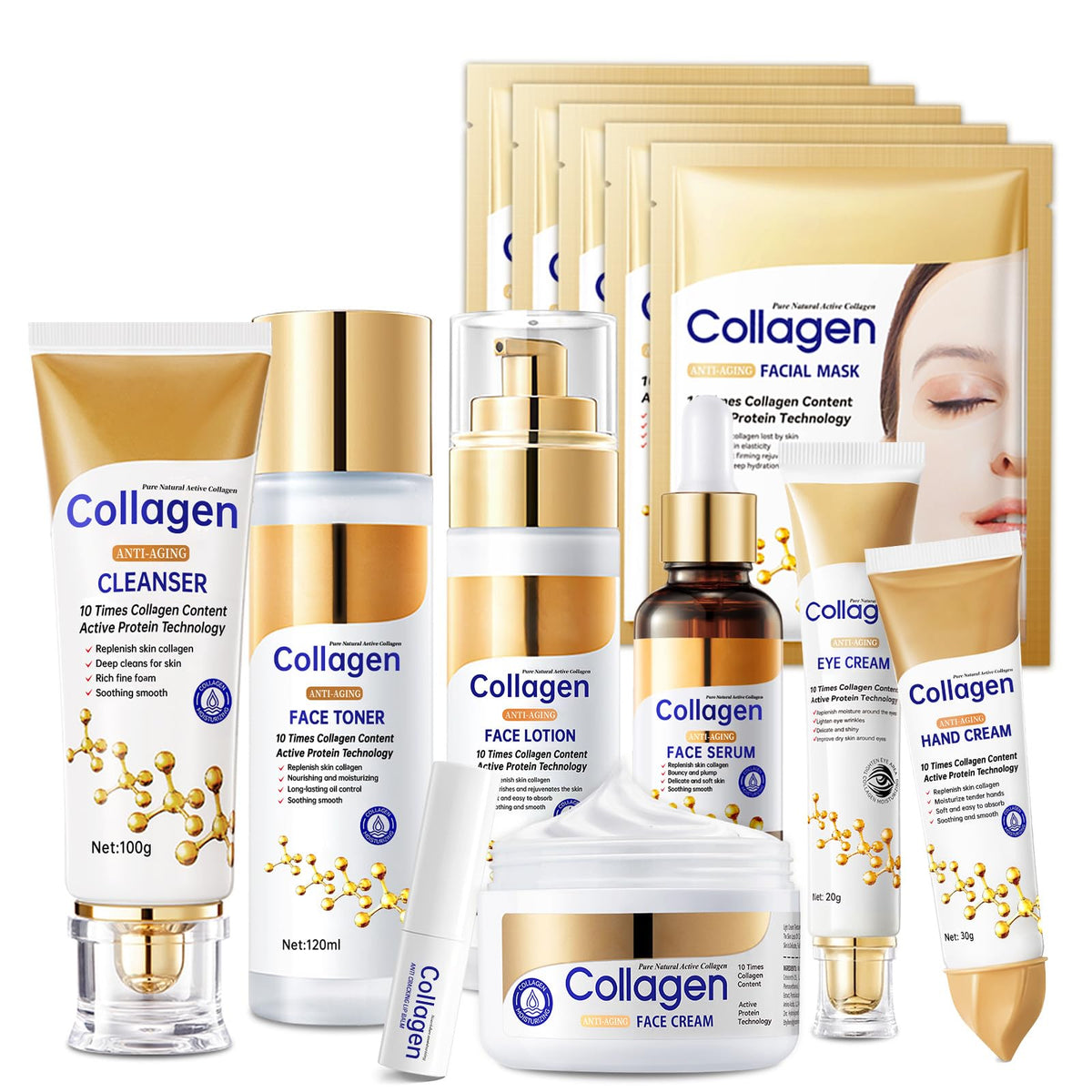 Rose Gold Collagen Glow 7-in-1 Hydrating Gift Set