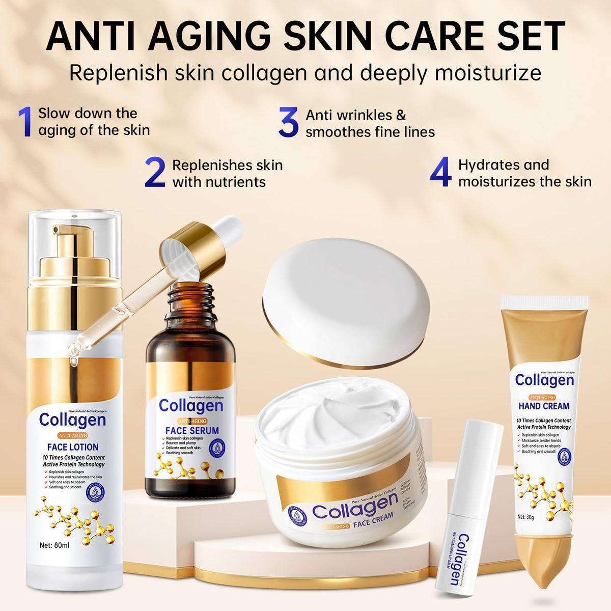 Rose Gold Collagen Glow 7-in-1 Hydrating Gift Set
