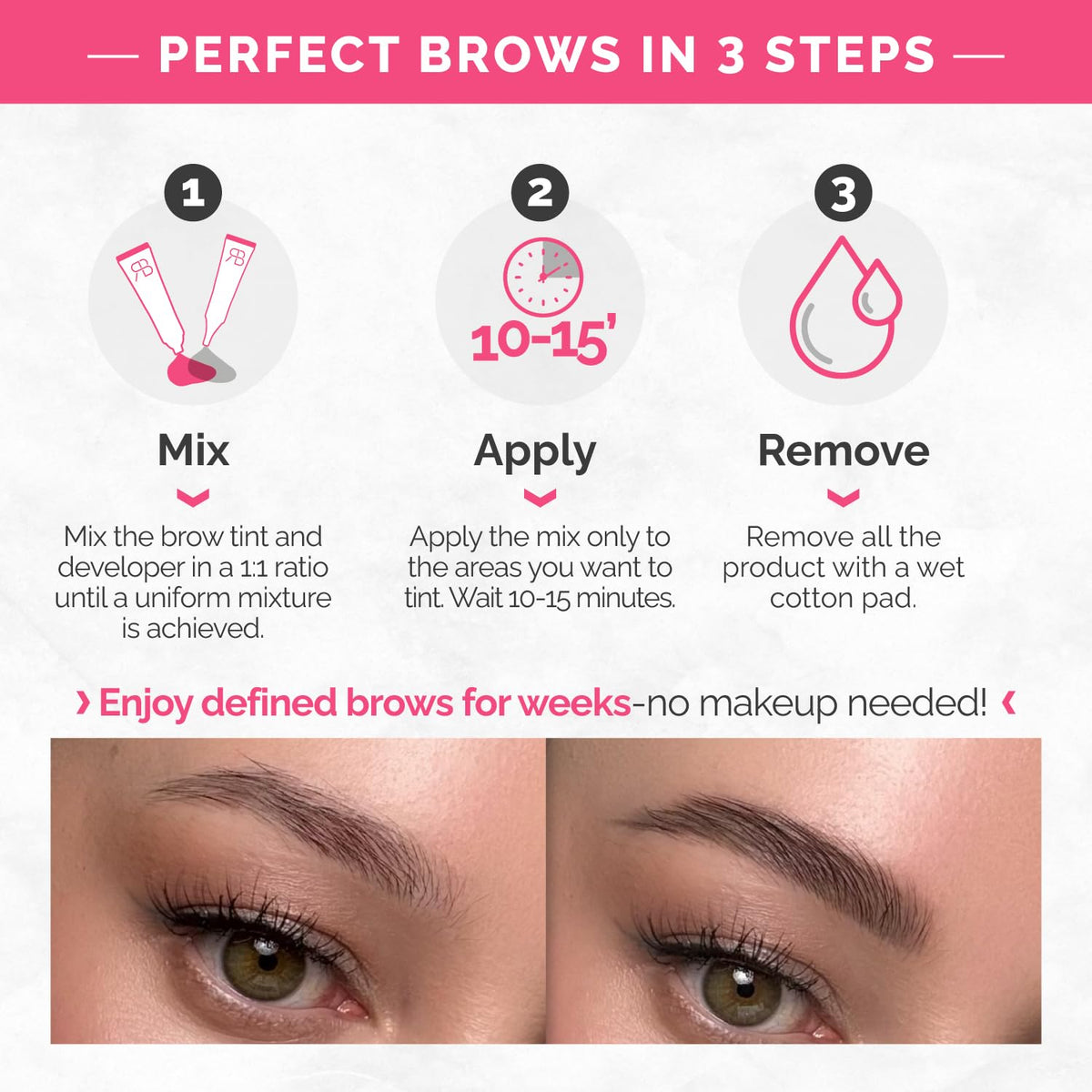 مجموعة صبغ الحواجب 3 في 1 من RB RENATA BEAUTY