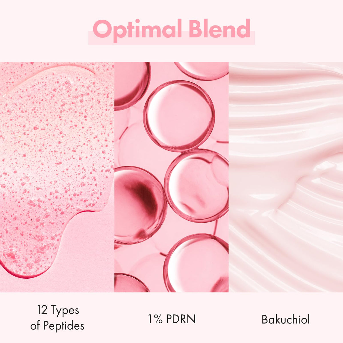 Pink Peptide 12 PDRN Serum With Salmon DNA PDRN 10,320ppm, 12 Peptides, Niacinamide, Skin glow
