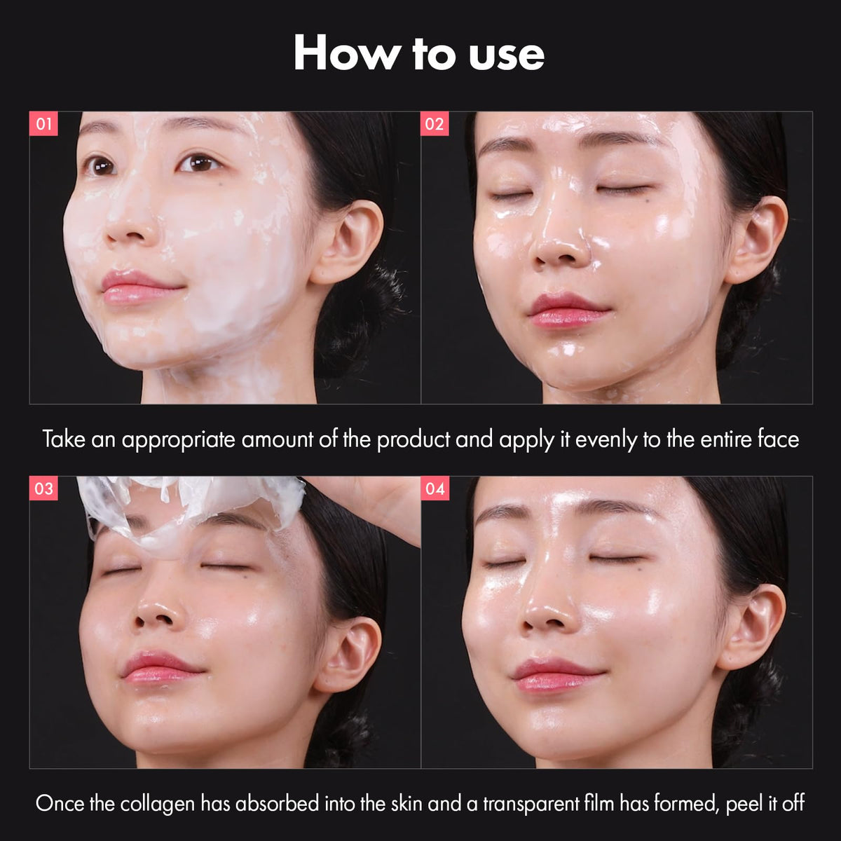 Real Collagen Fit, Hydrolyzed Collagen Wrapping Mask, Peel Off Facial Mask