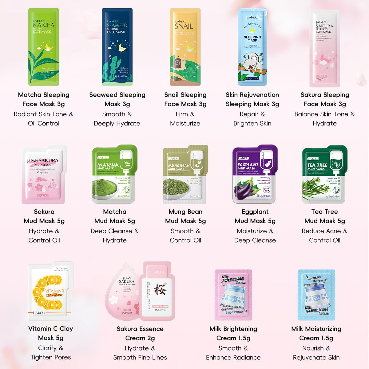 Face Mask Skincare Set - 24 Pcs Pamper Gifts