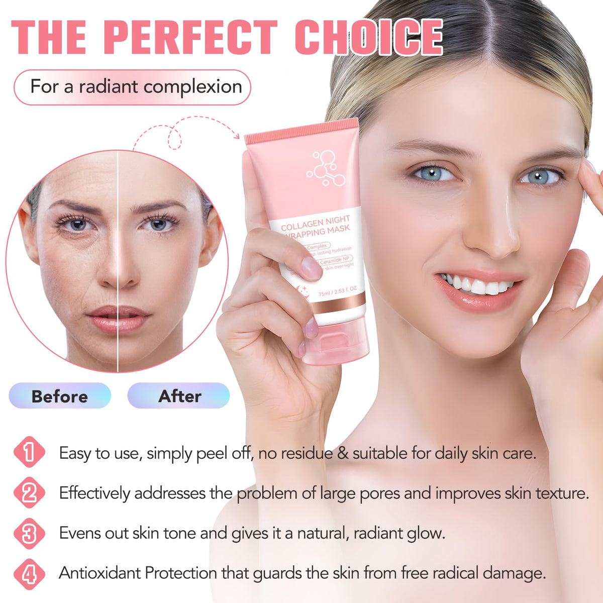 Collagen Night Face Mask + Brush