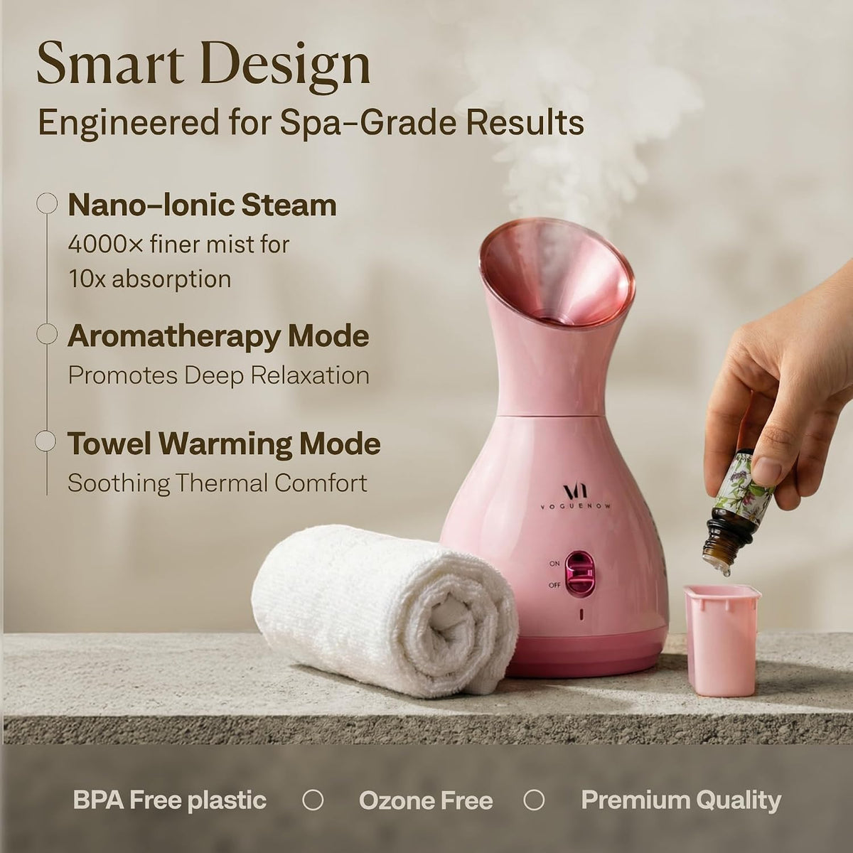 17PCS Pink Facial Steamer Spa Kit - Self Care Gift Set for Women