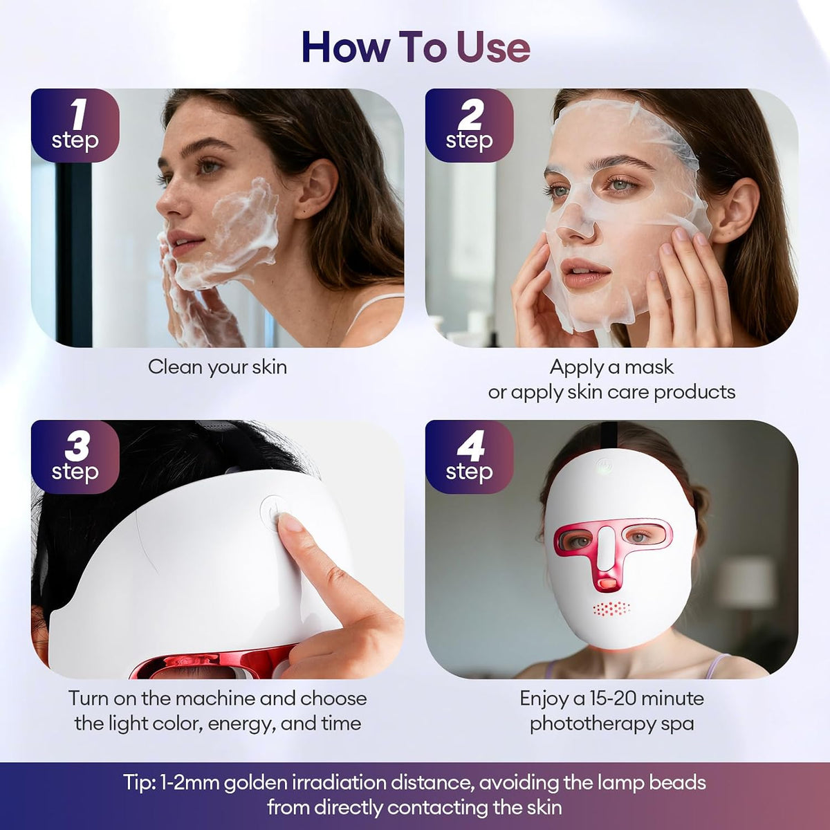 7 Colour LED Face Mask - Anti-Aging, Acne & Glowing Skin