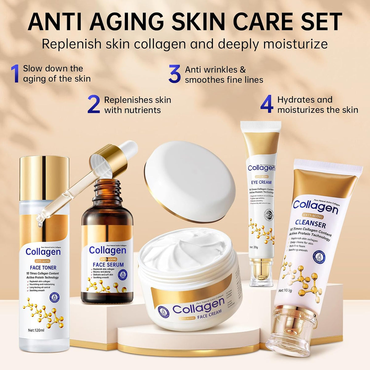 Rose Gold Collagen Glow 7-in-1 Hydrating Gift Set