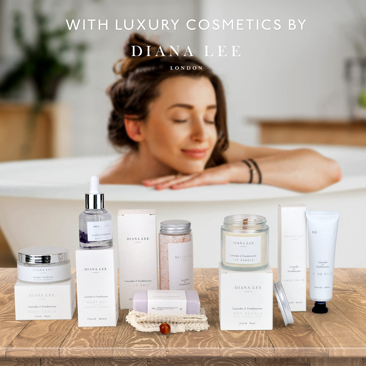 Luxury Pamper Hamper Bath Set Gifts for Her with Lavender. Spa Sets