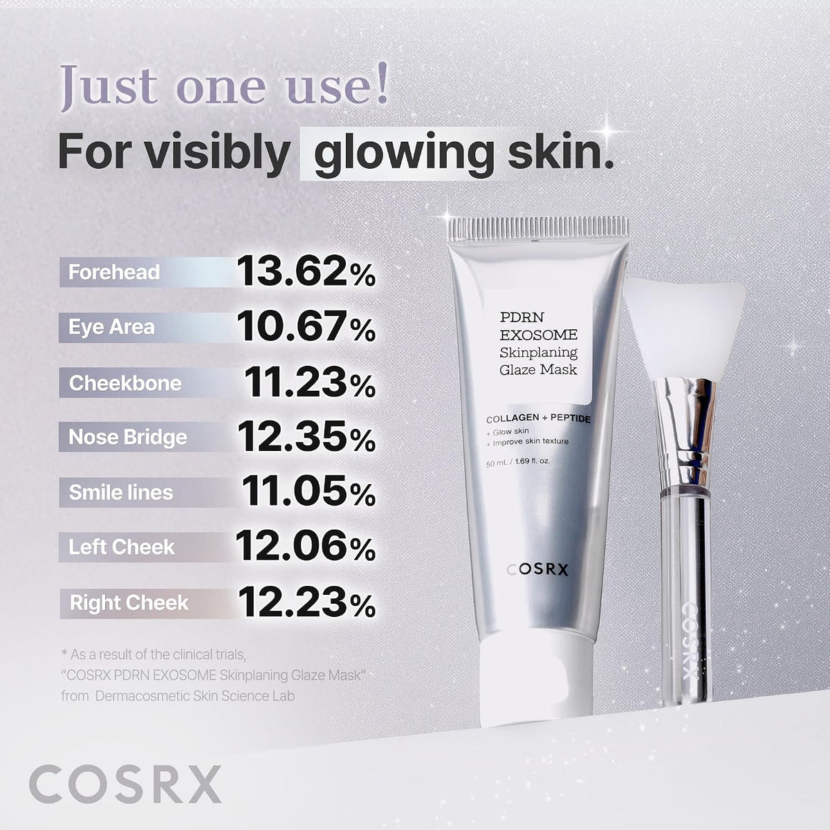 PDRN Glaze Mask + Brush - Glass Skin Peel Off