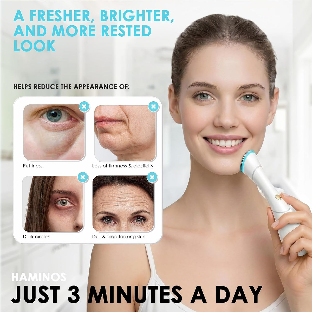 Eye De-Puff Wand - 3-Minute Morning Fix for Puffy Eyes & Dark Circles