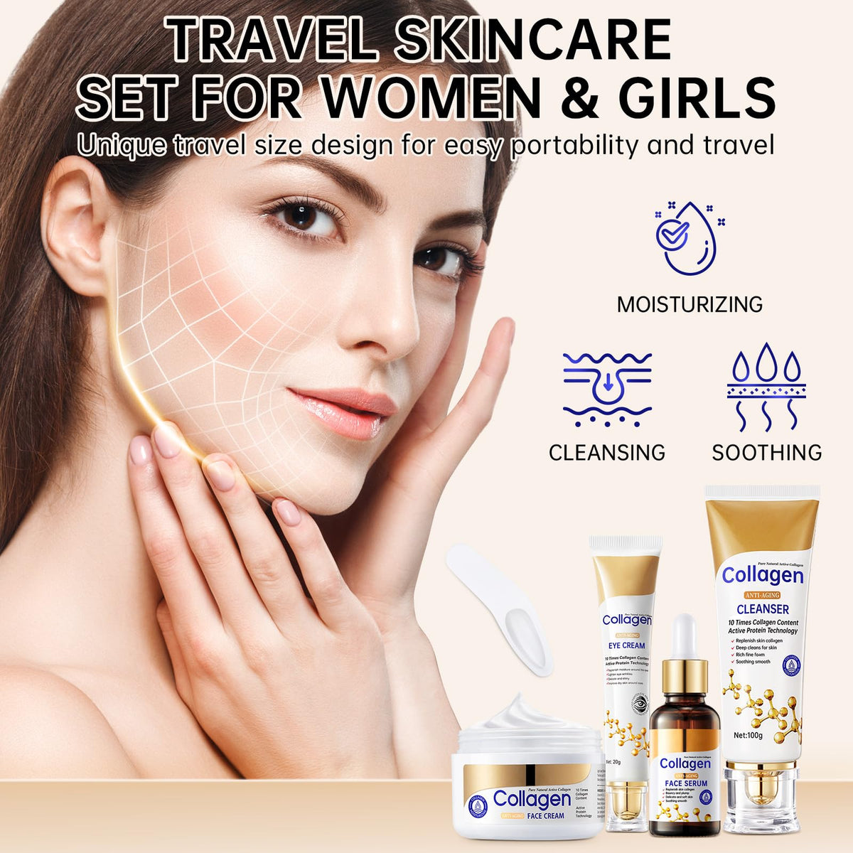 Rose Gold Collagen Glow 7-in-1 Hydrating Gift Set
