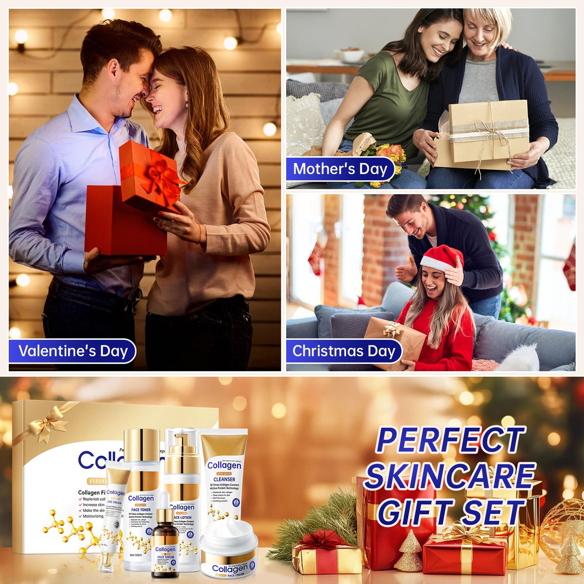Rose Gold Collagen Glow 7-in-1 Hydrating Gift Set