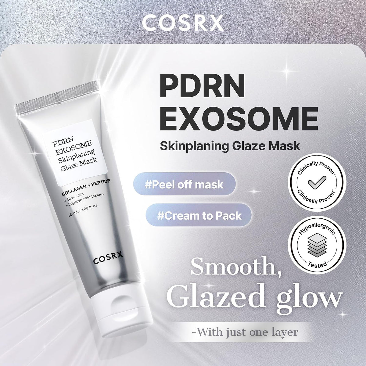 PDRN Glaze Mask + Brush - Glass Skin Peel Off