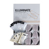 Illuminate treatment kit for skin brightening with various skincare products on a white background