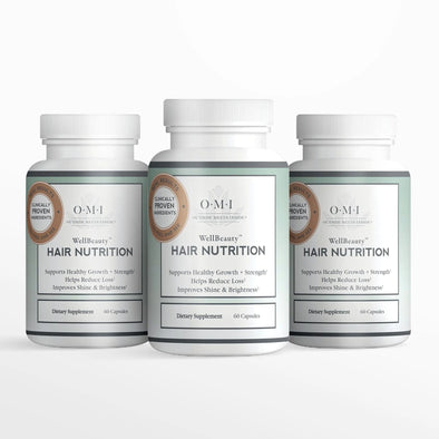 WELLBEAUTY OMI Hair Nutrition Women’s Hair Growth Supplement Clinically Proven to Grow Hair Reduce Hair Loss Doctor-Formulated for Stronger Thicker Hair with Keratin Biotin (90-Day)