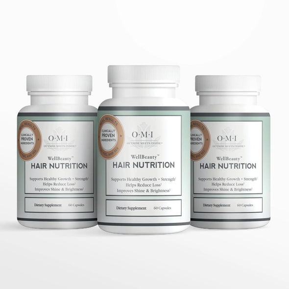 WELLBEAUTY OMI Hair Nutrition Women’s Hair Growth Supplement Clinically Proven to Grow Hair Reduce Hair Loss Doctor-Formulated for Stronger Thicker Hair with Keratin Biotin (90-Day)