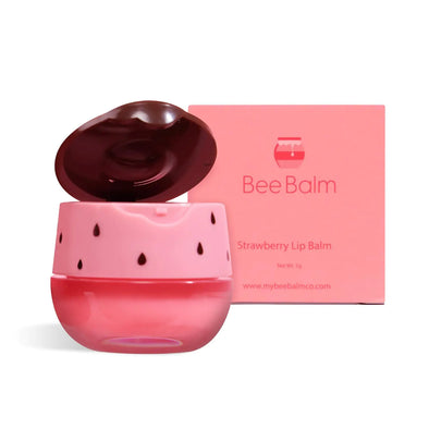 Original Bee Balm Lip Balm Strawberry Hydrating Lip Balm Lip Butter for Dry and Cracked Lips Propolis Honey Lip Mask Lip Moisturizing Mask Reduces Lip Lines Original Beeswax with Vitamin E