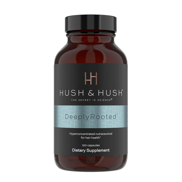 Hush & Hush DeeplyRooted Hair Supplement for Stronger Healthier Hair - Collagen Hair Growth Pills for Men & Women - Biotin for Hair Loss - Hair Care for Thinning Hair & Hair Regrowth - 120 Capsules