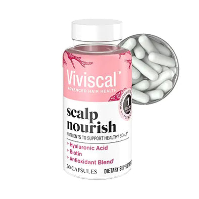 Viviscal Scalp Nourish Supplement Blend of Nutrients for Scalp Health & Hair Follicles Fortify Hairs Natural Beauty Foundation for Healthy Hair Growth Vitamins 30ct - 1 Month