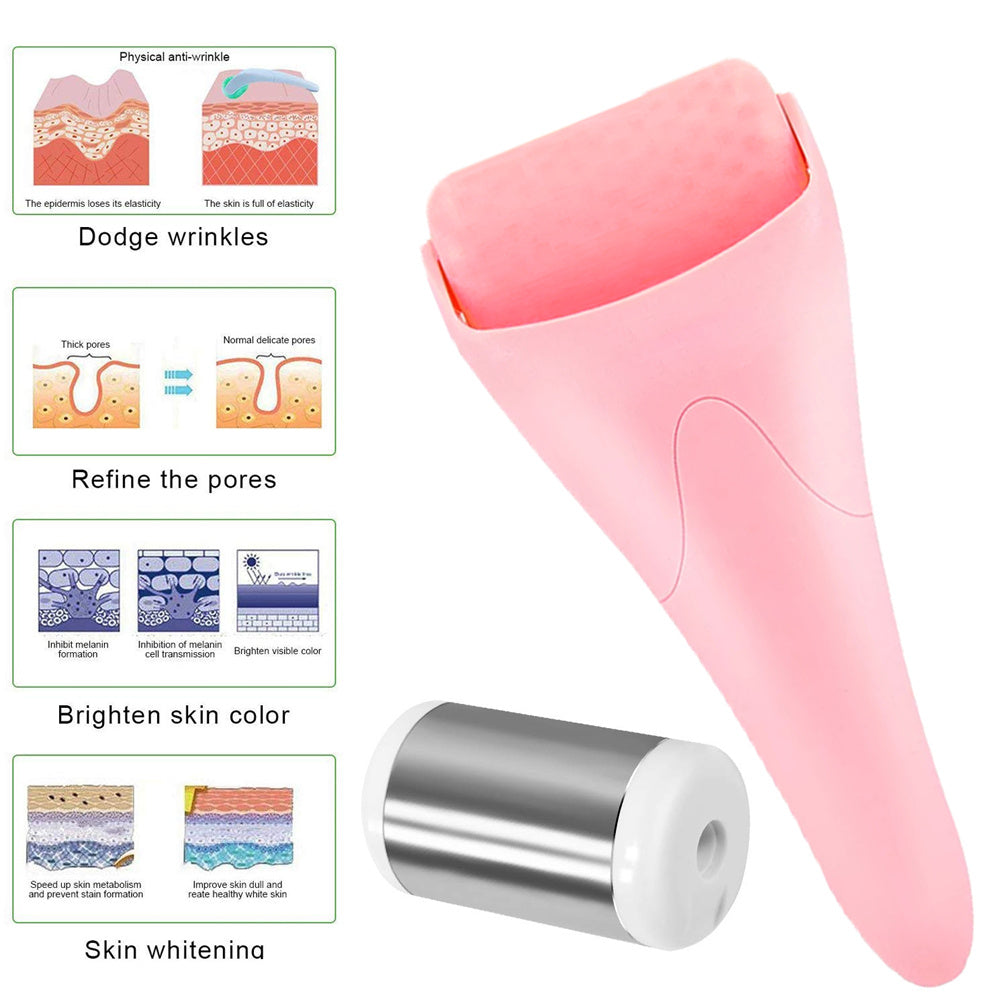 Anti-Puffiness Face & Eye Ice Roller, Cold Therapy Massager for Depuffing,