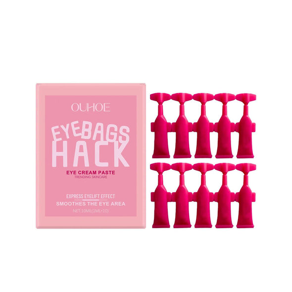 Eye Cream Moisturizing Eye Skin Neck Cream in pink packaging with eye cream paste applicators.