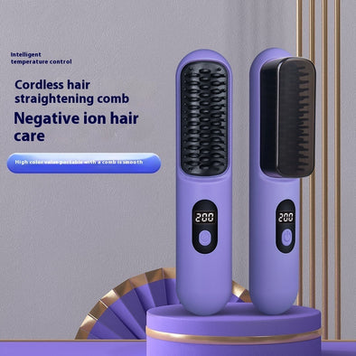 Wireless Negative Ion Hair Straightener Comb