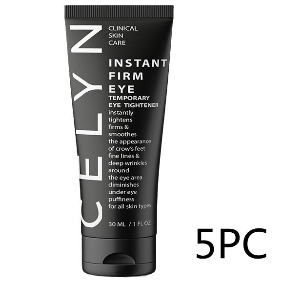 Black tube of Celyn Clinical Skin Care Instant Firm Eye Temporary Eye Tightener on a white background