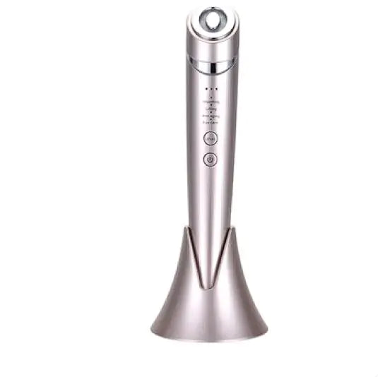 Silver handheld device on a white background