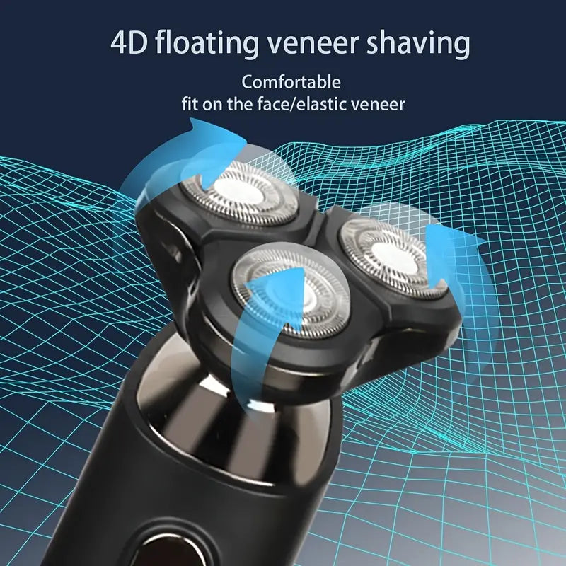 Electric Razor for Men, Waterproof Rotary Beard Trimmer
